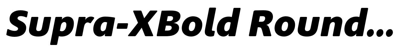 Supra-XBold Rounded Italic